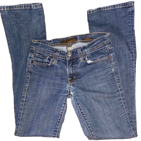 FOSSIL jeans, women's size 25 Made in the USA. Slim bootcut, "vintage dark" - Picture 1 of 10
